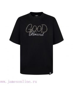MostGOODBRAND Solid Color Pearl Logo Light Luxury Fashion High-end Short Sleeved T-shirt For Me 0wuv6e4b