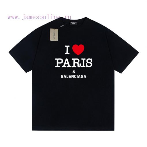 Heavy Fabric 280g Balenciaga Balenciaga Qixi Limited Love Classic Printed Short SleeveFrom Fabr xempi1w8 - Image 2
