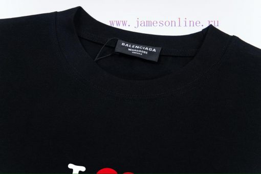 Heavy Fabric 280g Balenciaga Balenciaga Qixi Limited Love Classic Printed Short SleeveFrom Fabr xempi1w8 - Image 5