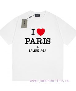 Heavy Fabric 280g Balenciaga Balenciaga Qixi Limited Love Classic Printed Short SleeveFrom Fabr gqv6dccr
