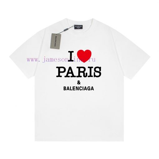 Heavy Fabric 280g Balenciaga Balenciaga Qixi Limited Love Classic Printed Short SleeveFrom Fabr gqv6dccr - Image 2