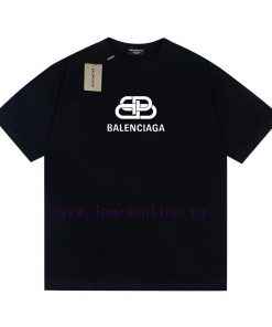 Heavy Weight Fabric 280g Balenciaga Balenciaga Lock Classic Printed Short Sleeved ShirtFrom Fab 6x36k7e6