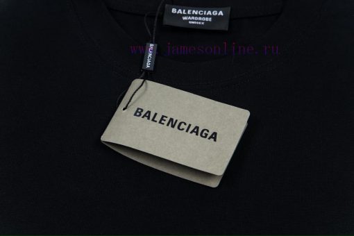 Heavy Weight Fabric 280g Balenciaga Balenciaga Fuzzy Cola Letter Printed Short Sleeved ShirtFro t0xc9lcs - Image 5