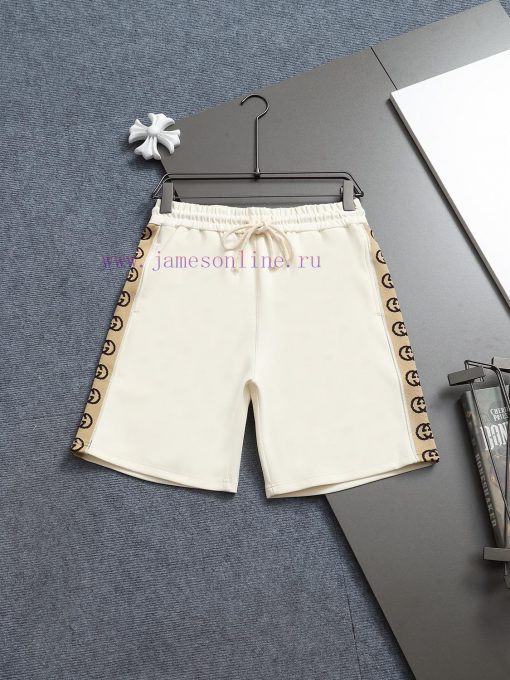 GUGUCCI 25ss Same Style Looped Shorts For Couples - Made Of Cotton Looped Fabric Carefully Craf z7thy1lx - Image 2