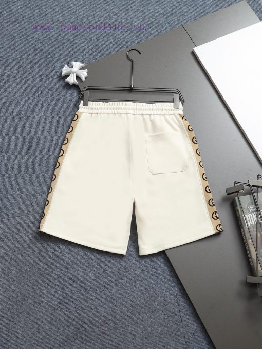 GUGUCCI 25ss Same Style Looped Shorts For Couples - Made Of Cotton Looped Fabric Carefully Craf z7thy1lx - Image 3