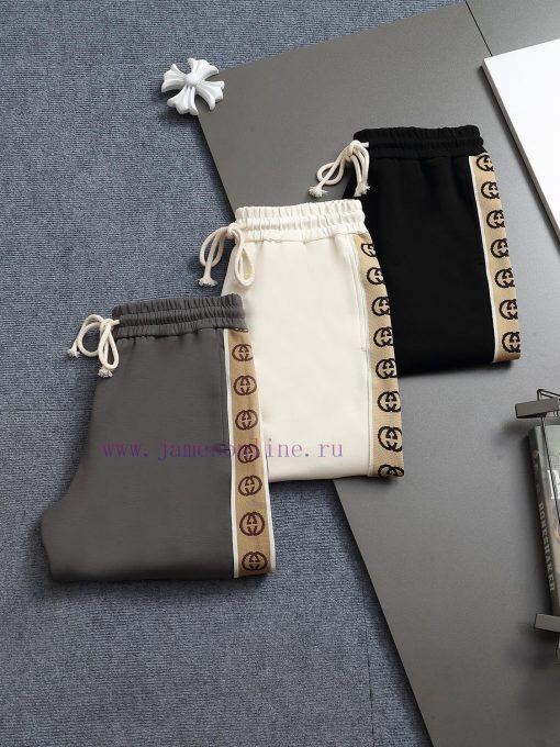 GUGUCCI 25ss Same Style Looped Shorts For Couples - Made Of Cotton Looped Fabric Carefully Craf z7thy1lx - Image 4