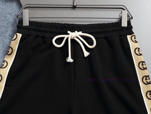 GUCCI 25ss Same Style Looped Shorts For Couples - Made Of Cotton Looped Fabric Carefully Crafte spv129gi - Image 4