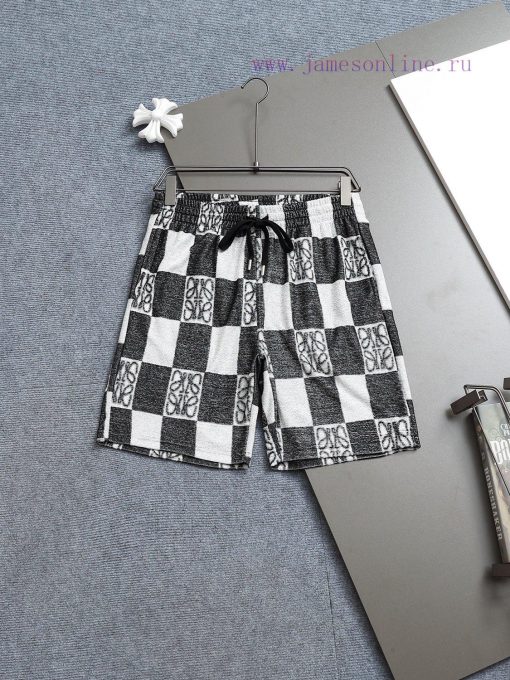 LOEWE 25ss Matching Looped Shorts For Couples - Crafted With Looped Fabric And Embellished With u2k3jrx7 - Image 4