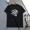 Prada Micro Width Edition XS-LPrada/25ss New Chest Printed Short Sleeved T-shirt This T-shirt C jx53gekf