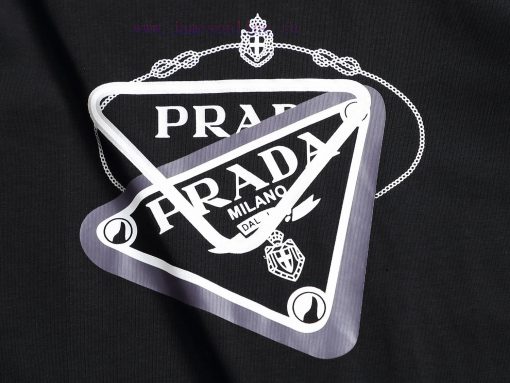 Prada Micro Width Edition XS-LPrada/25ss New Chest Printed Short Sleeved T-shirt This T-shirt C jx53gekf - Image 6