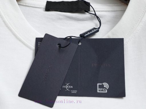 Prada Micro Width Edition XS-LPrada/25ss New Chest Printed Short Sleeved T-shirt This T-shirt C d45h4j4r - Image 7