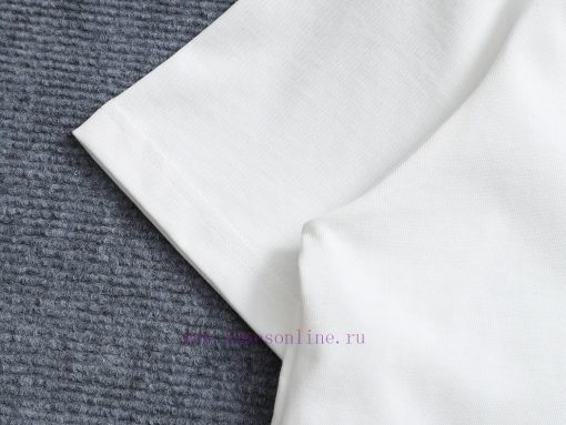 PRADA PRADA25ss Versatile Short Sleeved T-shirt For Men And Women With A Combination Of Colors cp6zxqt7 - Image 6