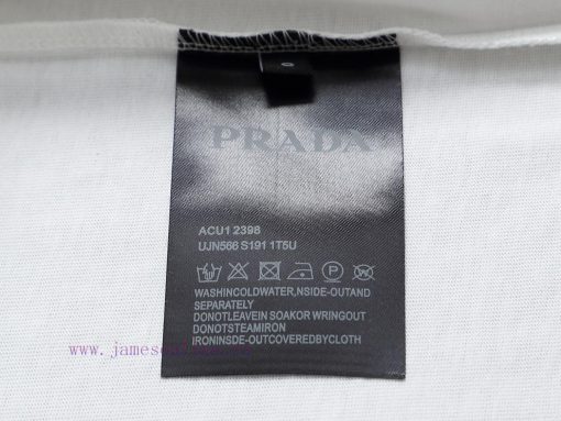 PRADA PRADA25ss Versatile Short Sleeved T-shirt For Men And Women With A Combination Of Colors cp6zxqt7 - Image 11