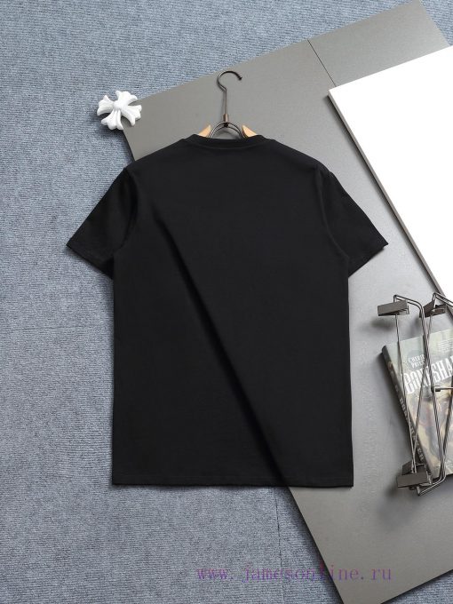 PRADA PRADA25ss Versatile Short Sleeved T-shirt For Men And Women With A Combination Of Colors cjzudjli - Image 12