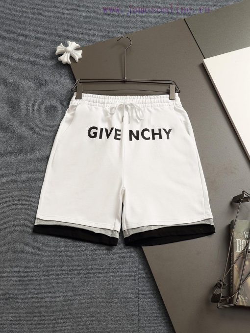 GIVENCHY 25ss Same Style Looped Shorts For Couples - Made Of Cotton Looped Fabric Carefully Cra rsoopre4