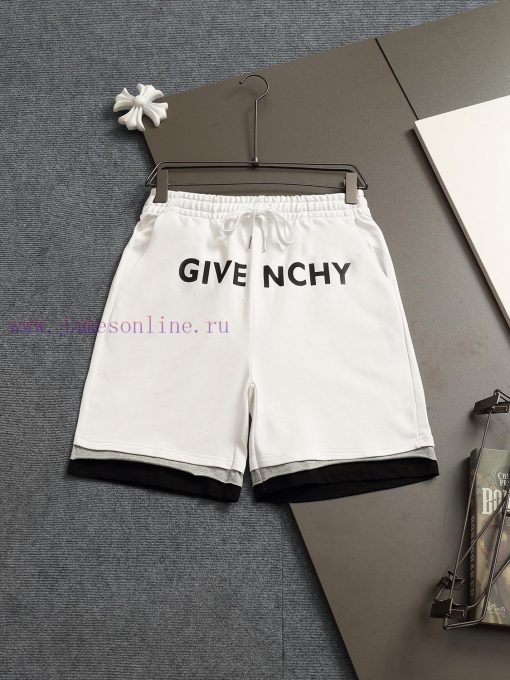 GIVENCHY 25ss Same Style Looped Shorts For Couples - Made Of Cotton Looped Fabric Carefully Cra rsoopre4 - Image 2