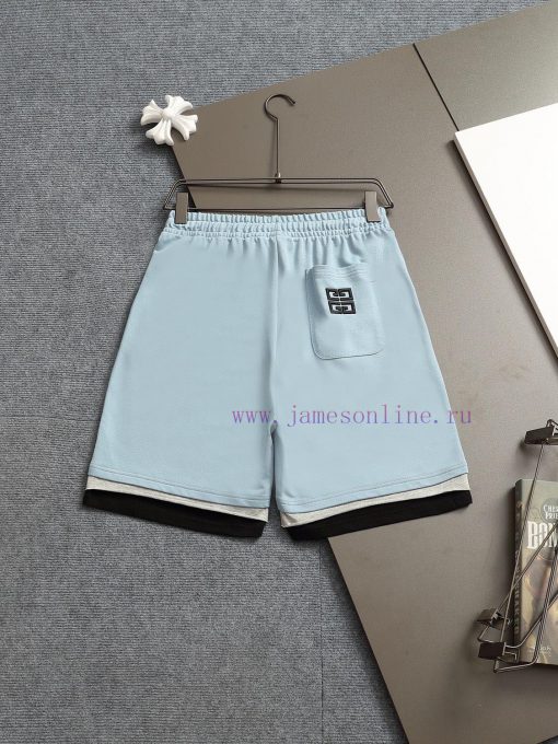 GIVENCHY 25ss Same Style Looped Shorts For Couples - Made Of Cotton Looped Fabric Carefully Cra t46valpz - Image 3
