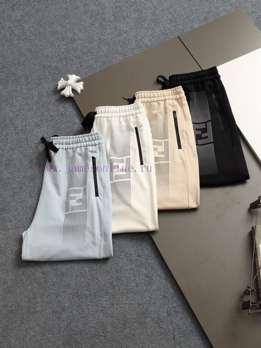 FENDI 25ss Same Style Looped Shorts For Couples - Made Of Cotton Looped Fabric Carefully Crafte iooliom7 - Image 4