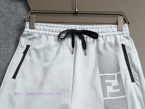 FENDI 25ss Same Style Looped Shorts For Couples - Made Of Cotton Looped Fabric Carefully Crafte zm3qhhg3 - Image 4