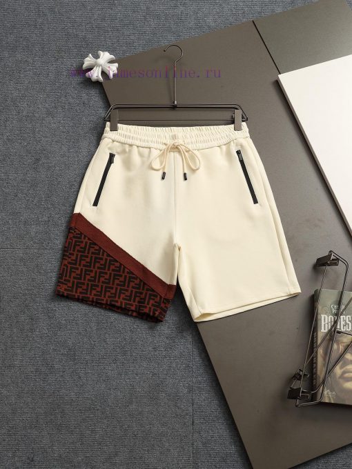 FENDI 25ss Same Style Looped Shorts For Couples - Made Of Cotton Looped Fabric Carefully Crafte aq0et0st - Image 2