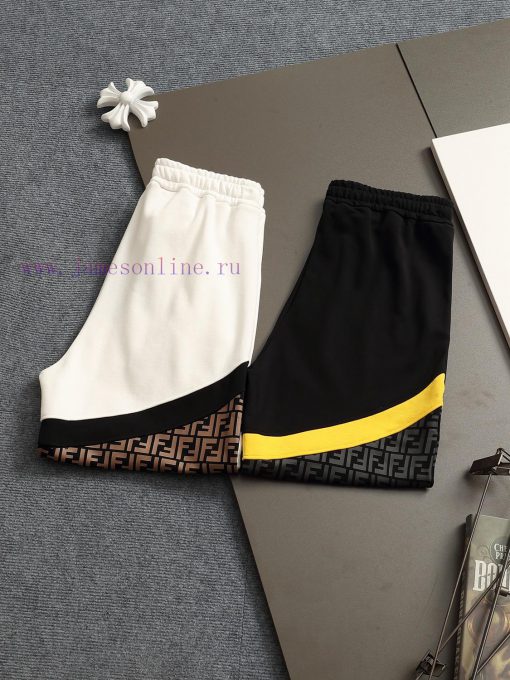 FENDI 25ss Same Style Looped Shorts For Couples - Made Of Cotton Looped Fabric Carefully Crafte ggastq6u - Image 4