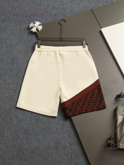 FENDI 25ss Same Style Looped Shorts For Couples - Made Of Cotton Looped Fabric Carefully Crafte aq0et0st - Image 3
