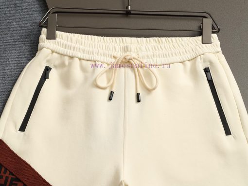 FENDI 25ss Same Style Looped Shorts For Couples - Made Of Cotton Looped Fabric Carefully Crafte aq0et0st - Image 4