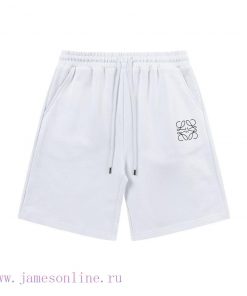 LOEWE 2025 Early Spring New Three-dimensional Thick Plate Letter Logo Couple's Casual Shortscol 0dzhdoyc