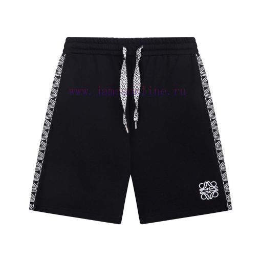 Loewe 2025 New Men's And Women's Daily Commuting Wear Essential Ribbon Splicing Casual ShortsCu su9l5eog - Image 2