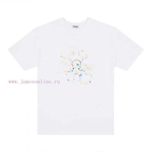 ️LOEWE * Luo YiweiLOEWE * Octopus Embroidered Short Sleeve T-shirt-Customized 270g 32 Count Cot dtnwqi65
