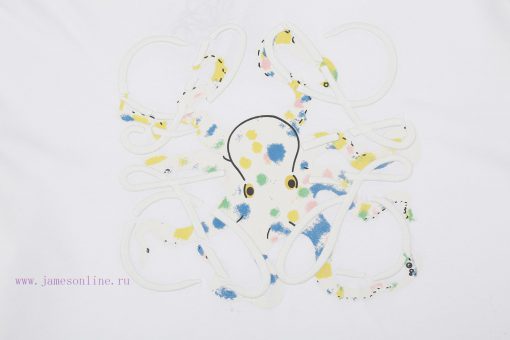 ️LOEWE * Luo YiweiLOEWE * Octopus Embroidered Short Sleeve T-shirt-Customized 270g 32 Count Cot dtnwqi65 - Image 5