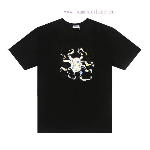 ️LOEWE * Luo YiweiLOEWE * Octopus Embroidered Short Sleeve T-shirt-Customized 270g 32 Count Cot looybmx2 - Image 2
