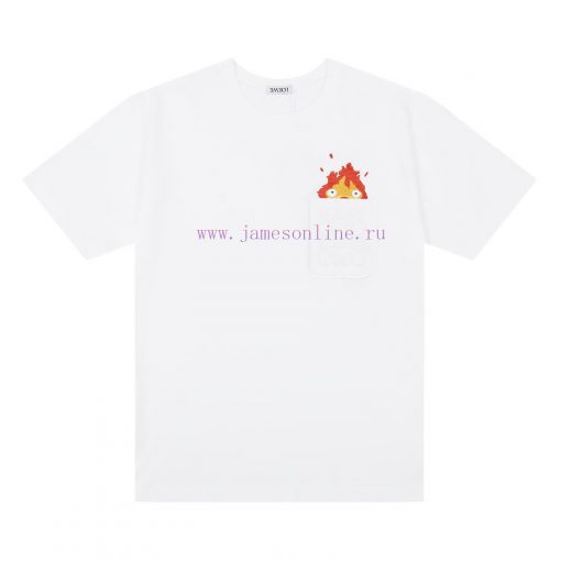 ️LOEWE * Luo YiweiLOEWE * Luoyiwei Small Flame Chest Embroidered Short Sleeve T-shirt-Customize qfr3s83e - Image 2