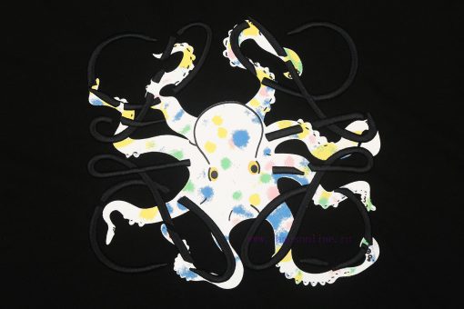 ️LOEWE * Luo YiweiLOEWE * Octopus Embroidered Short Sleeve T-shirt-Customized 270g 32 Count Cot looybmx2 - Image 5