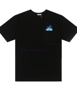 ️LOEWE * Luo YiweiLOEWE * Luoyiwei Small Flame Chest Embroidered Short Sleeve T-shirt-Customize 45iyomt1
