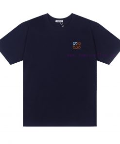 ️LOEWE * Luo YiweiLOEWE * Roewe Classic Chest Contrast Logo Short Sleeve T-shirt-Customized 260 ly0km7sp