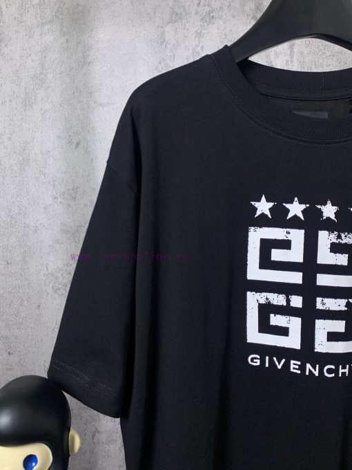 ️GIVENCHY * GivenchyGIVENCHY * Givenchy Classic Pentagram Printed Short Sleeve T-shirt-Customiz 5igfk2j0 - Image 4