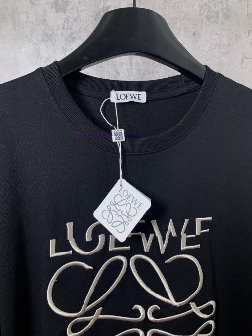 ️LOEWE * Luo YiweiLOEWE * Luoyiwei Misaligned Logo Embroidered Short Sleeved T-shirt-Customized i620ia6o - Image 5