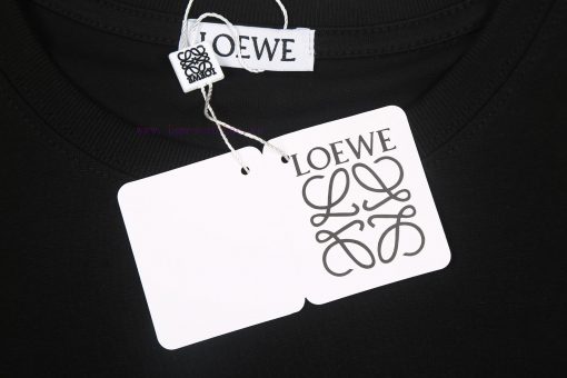 ️LOEWE * Luo YiweiLOEWE * Luoyiwei Misaligned Logo Embroidered Short Sleeved T-shirt-Customized plyeu87v - Image 6
