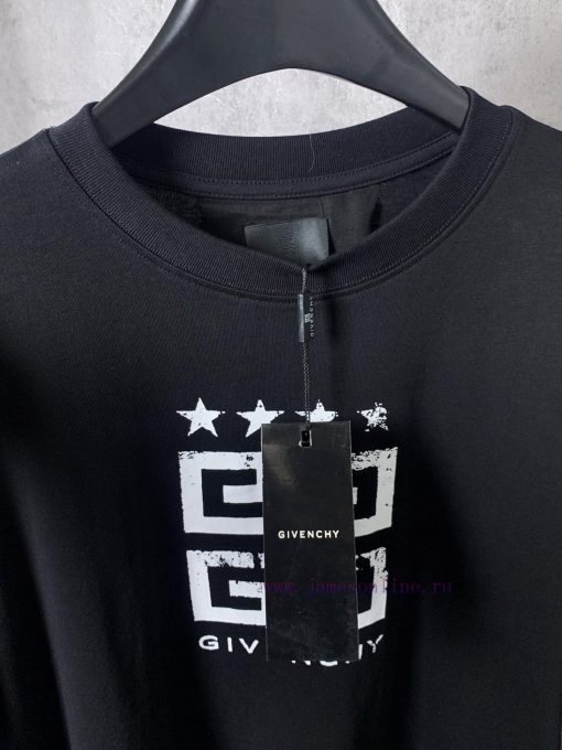 ️GIVENCHY * GivenchyGIVENCHY * Givenchy Classic Pentagram Printed Short Sleeve T-shirt-Customiz 5igfk2j0 - Image 8