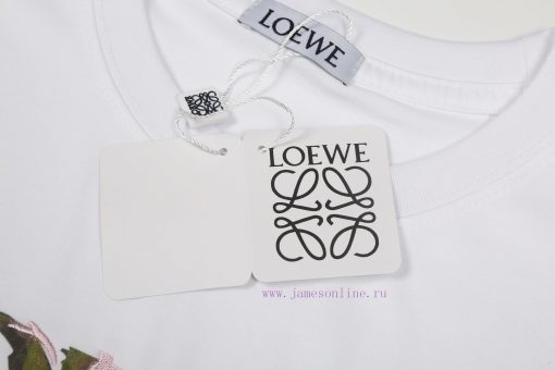 ️LOEWE * Luo YiweiLOEWE * Luo Yiwei Half Hand-painted Crow Embroidered Logo Short Sleeved T-shi 4iq3xxy0 - Image 6