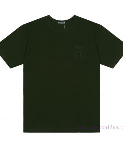️LOEWE * Luo YiweiLOEWE Pocket Logo Embroidered Short Sleeved T-shirt-Customized 260g 32 Count hmergbid