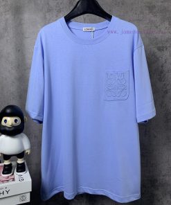 ️LOEWE * Luo YiweiLOEWE Pocket Logo Embroidered Short Sleeved T-shirt-Customized 260g 32 Count ulnnj5ld