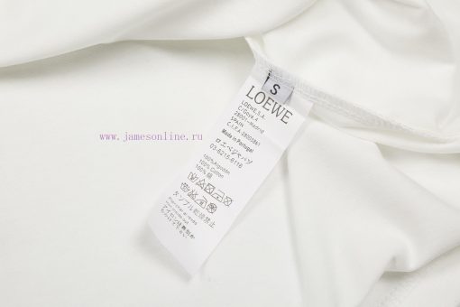 ️LOEWE * Luo YiweiLOEWE * Luoyiwei Misaligned Logo Embroidered Short Sleeved T-shirt-Customized gqw04g7f - Image 12