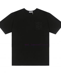 ️LOEWE * Luo YiweiLOEWE Pocket Logo Embroidered Short Sleeved T-shirt-Customized 260g 32 Count l665aa6b