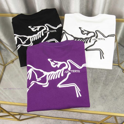 [Ayc Teryx Archaeopteryx]2025FW Short Sleeved T-shirt With Front Bird Letters And Back Foam Log fwokwcqp - Image 4
