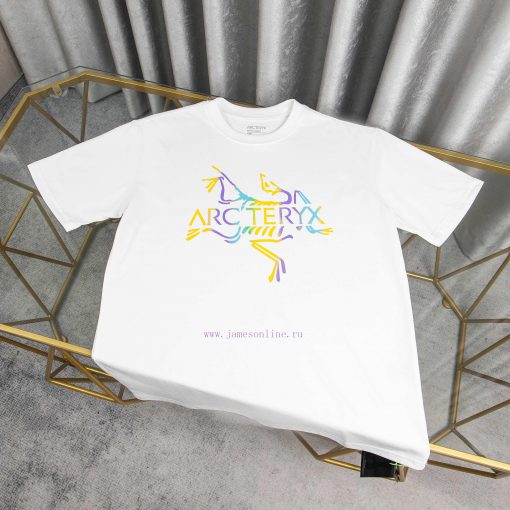 [Ayc Teryx Archaeopteryx]2024 FW Short Sleeved T-shirt With Bird Letter Logo Gradient Print Hig cqck4lr0