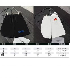 High Quality LOEWE Classic Element Printed Shorts Exquisite Printing Technology Fabric Made Of 09qcf438