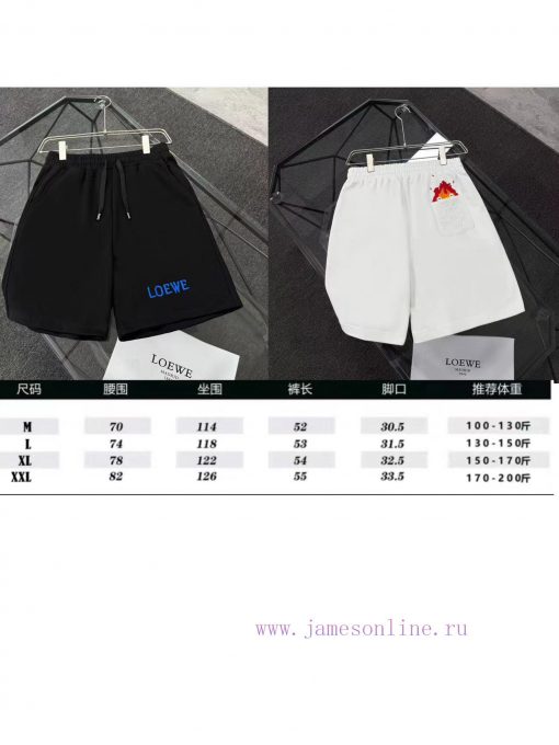 High Quality LOEWE Classic Element Printed Shorts Exquisite Printing Technology Fabric Made Of 09qcf438 - Image 2