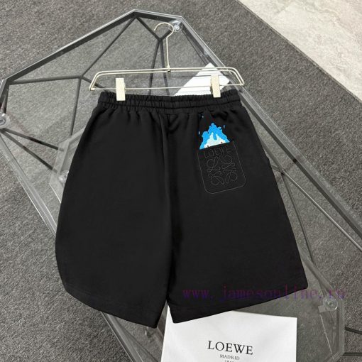High Quality LOEWE Classic Element Printed Shorts Exquisite Printing Technology Fabric Made Of cuhbmidu - Image 3